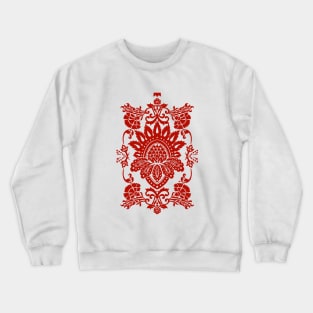 Damask in red Crewneck Sweatshirt